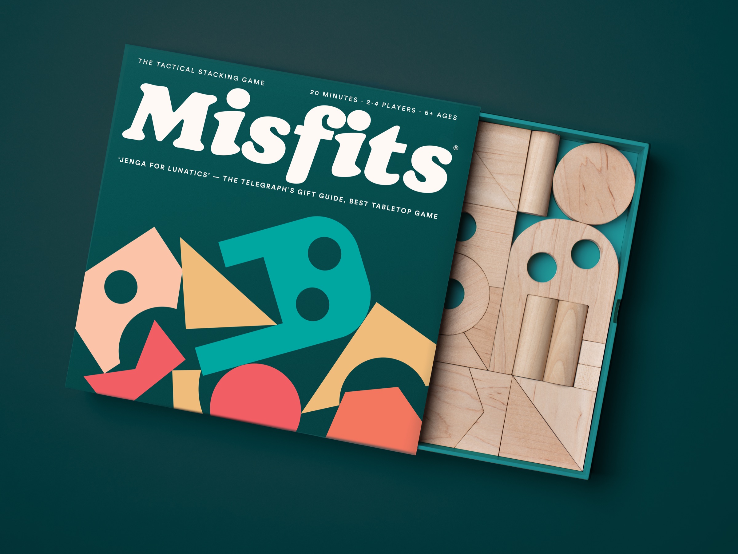 Misfits Classic Edition box open to reveal its wooden playing pieces