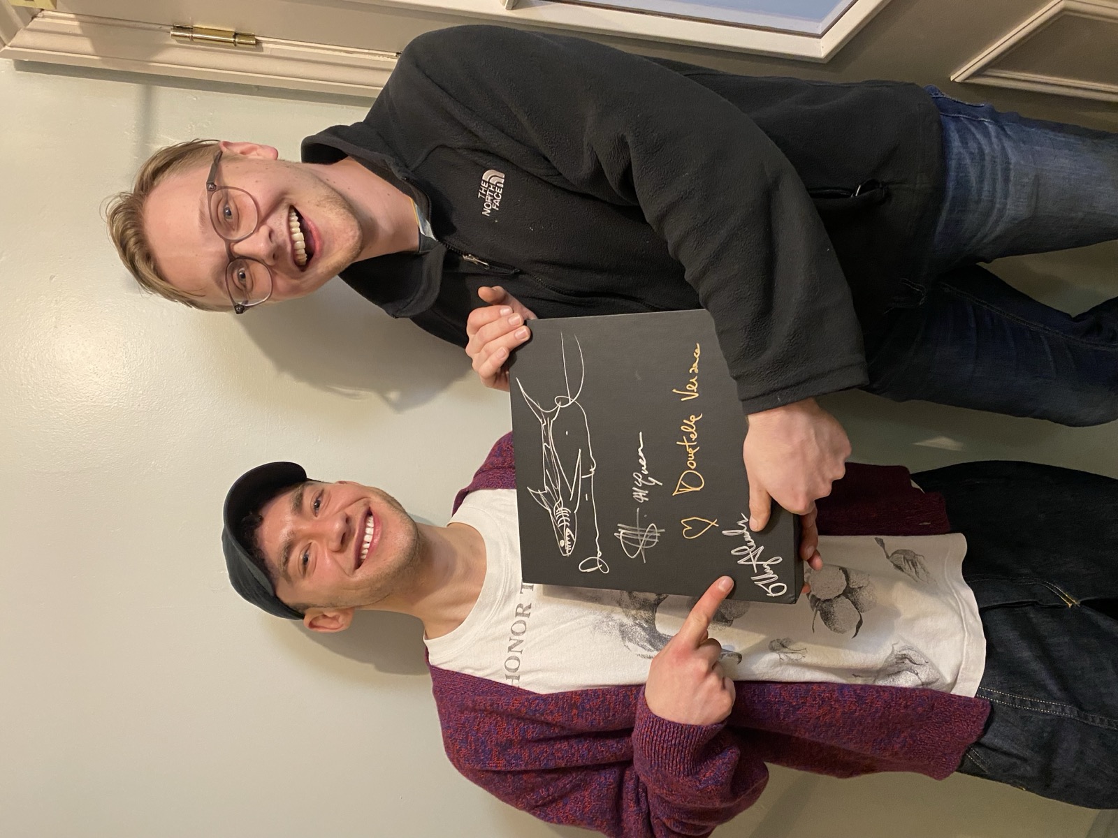 Olly Alexander signing the Misfits Pride Edition